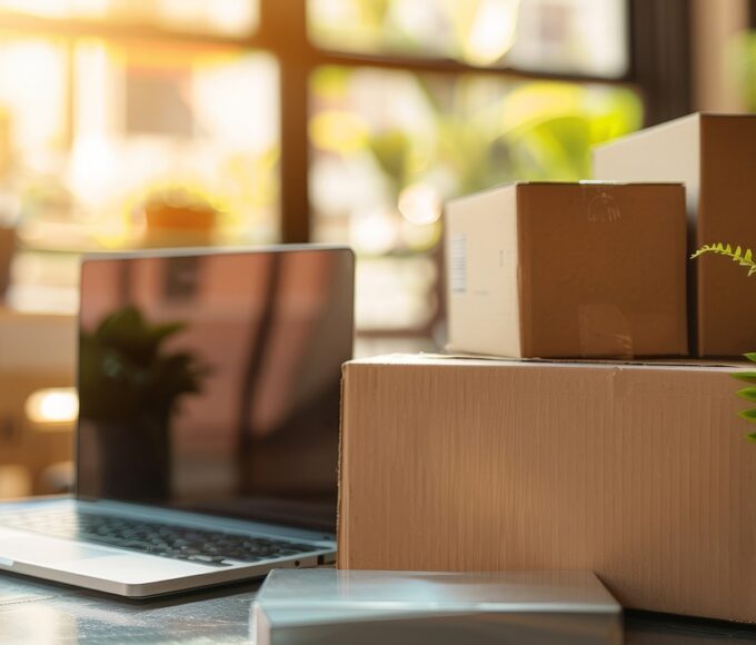 laptop-with-boxes-of-products